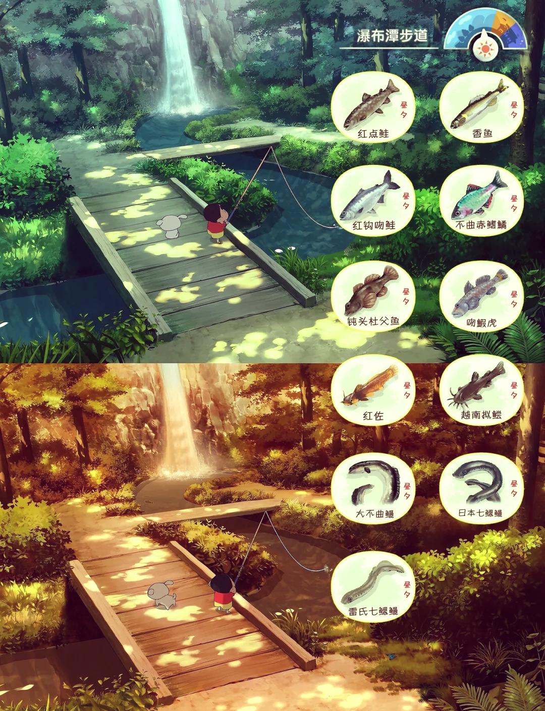 《蜡笔小新:煤炭镇的小白》全鱼虾分布 《蜡笔小新:煤炭镇的小白》全鱼虾分布图一览